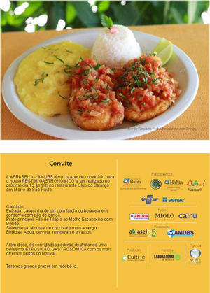 Convite Festim Gastronômico - Clique para ampliar Convite Festim Gastronômico - Clique para ampliar