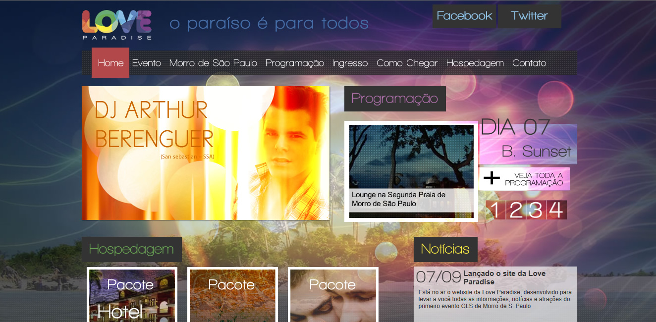 site da festa Love Paradise site da festa Love Paradise