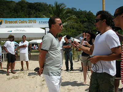 Autoridades locais no Brascat 2010 Prefeito de Cairu, Hildécio Meireles no Brascat 2010