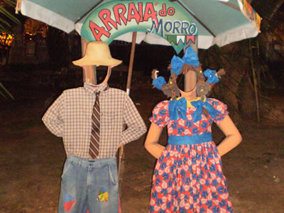 Decoração junina em Morro de São Paulo Decoração junina faz parte da festa