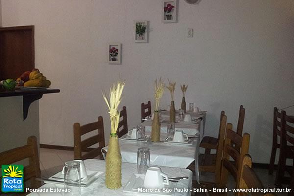 Área de café -Pousada Estevão -Morro de São Paulo 
