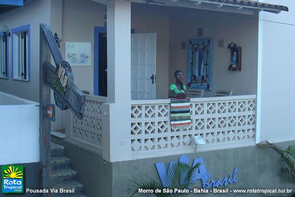 Entrada da Pousada Via Brasil - Morro de São Paulo