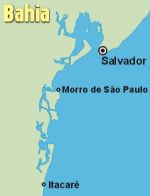 Localizacao do Morro de Sao Paulo na Bahia