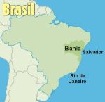 Mapa da Bahia no Brasil