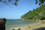 Praia da Gamboa na ilha de Morro de Sao Paulo